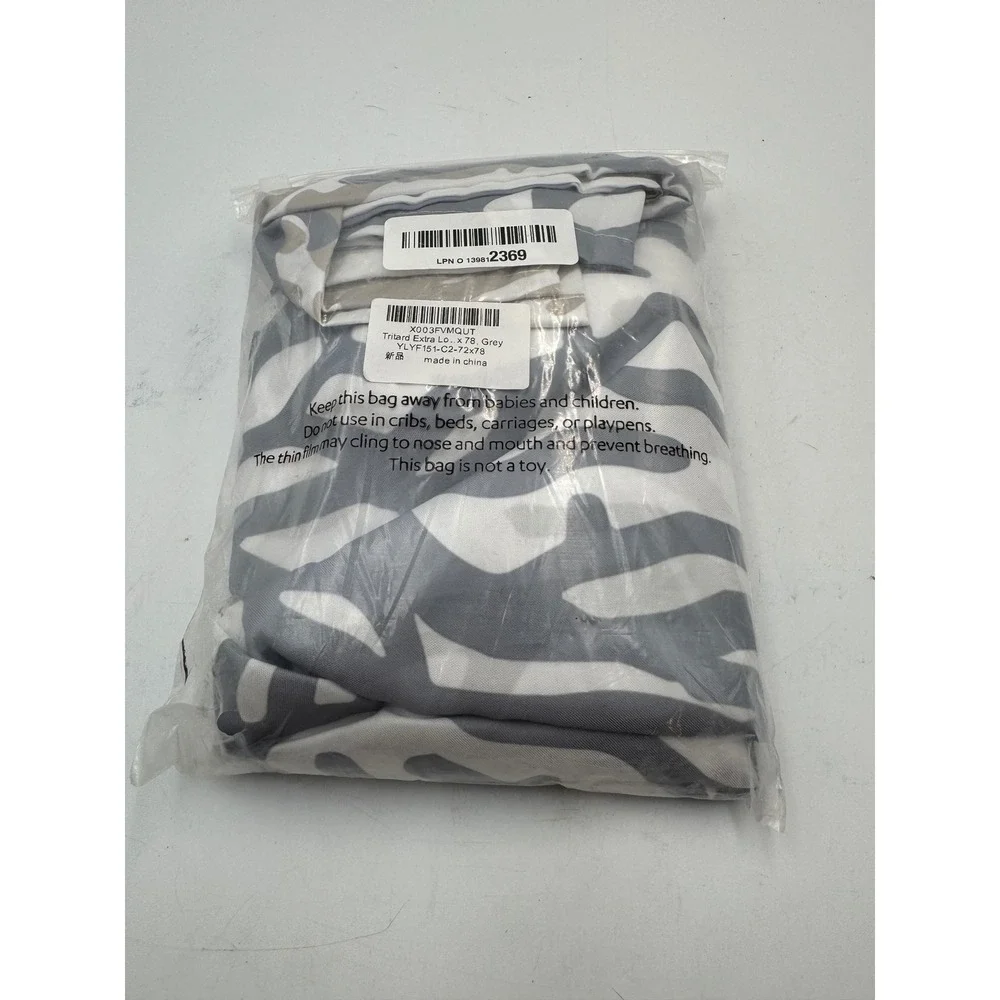 Tritard Extra Long Grey Camo Fabric Shower Curtain 72x78 YLYF151-C2-72x78 NEW
